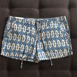 New GAP Blue and White Linen Shorts Size 8